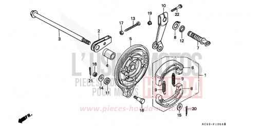 PANNEAU DE FREIN ARRIERE CM125CR de 1994